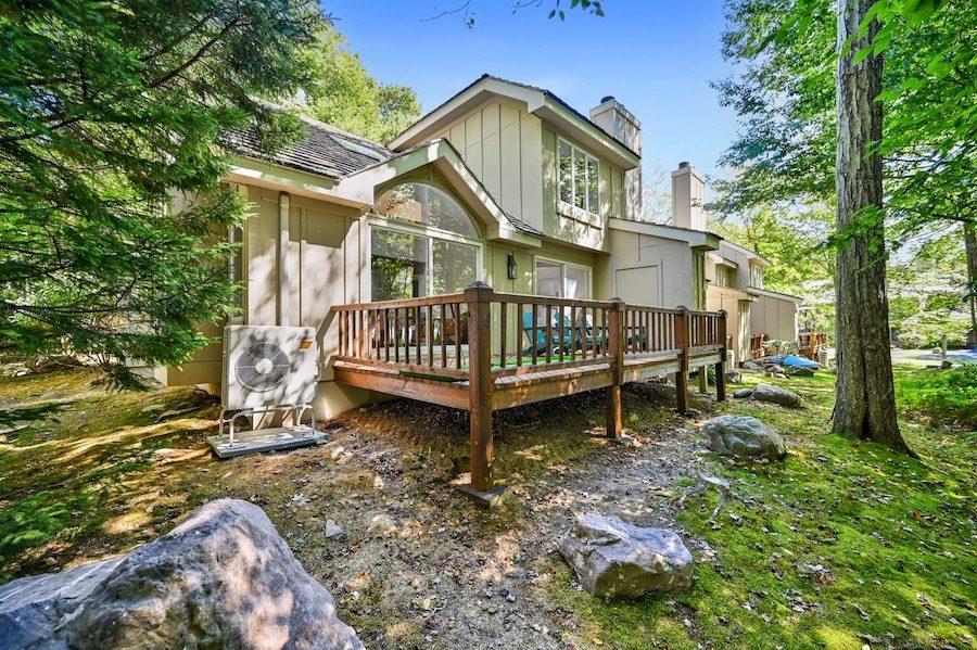 rear elevation and deck
