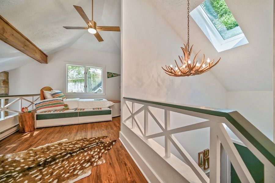 second-floor landing and sleeping loft