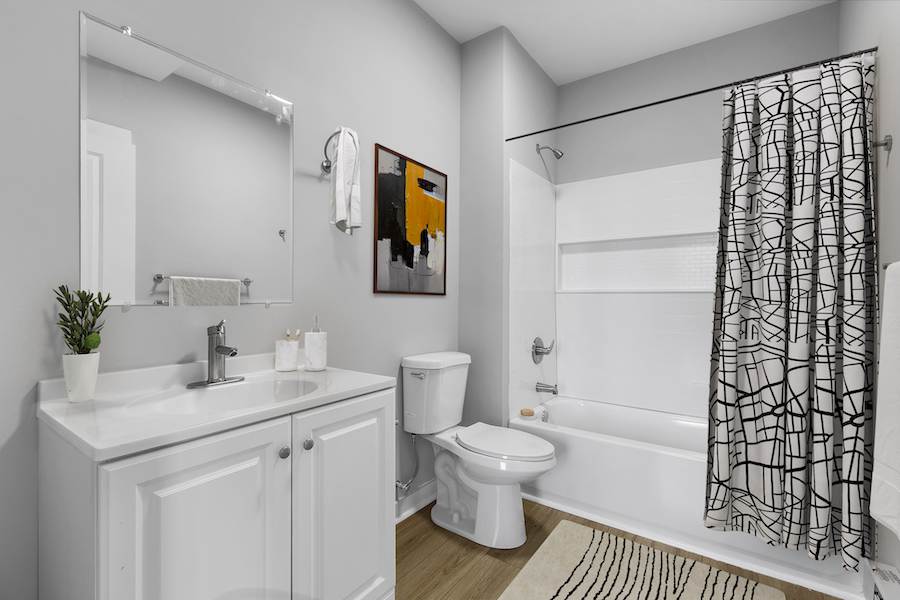 model apartment bathroom