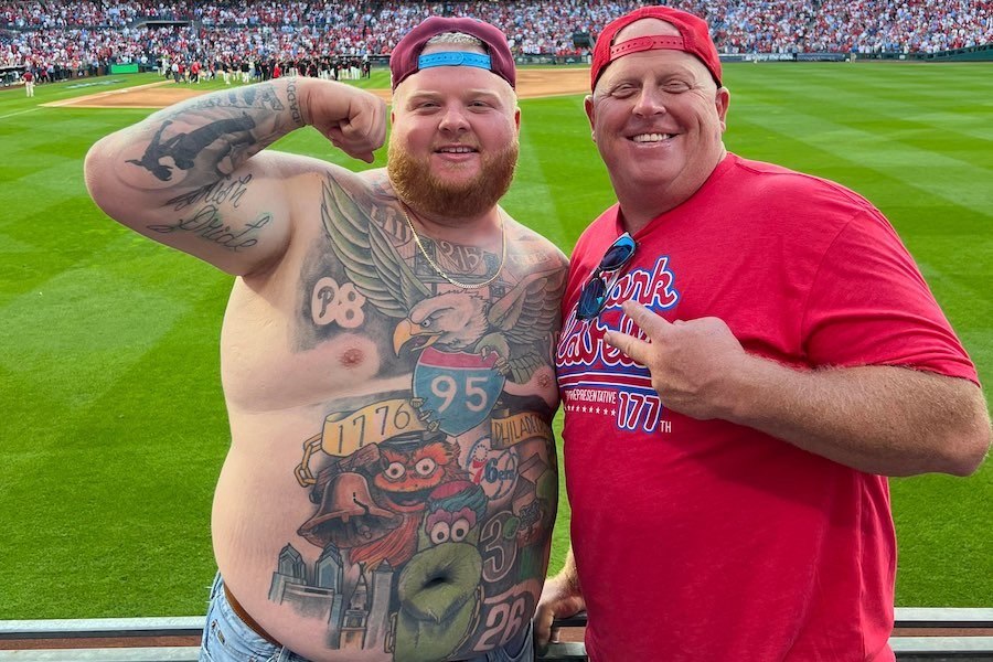 Philly sports tattoo guy