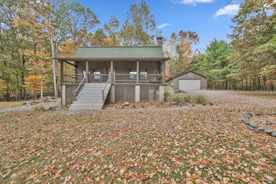 house for sale lakeville log cabin exterior front