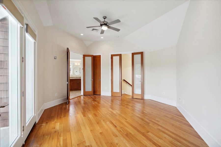 fourth-floor primary bedroom
