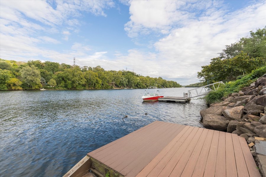 house for sale gladwyne riverside neotraditional boat dock
