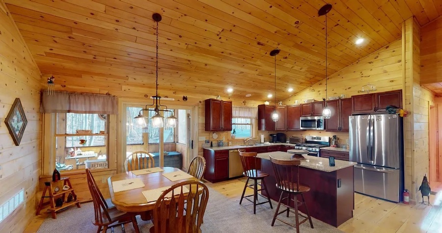 dining room and kitchen