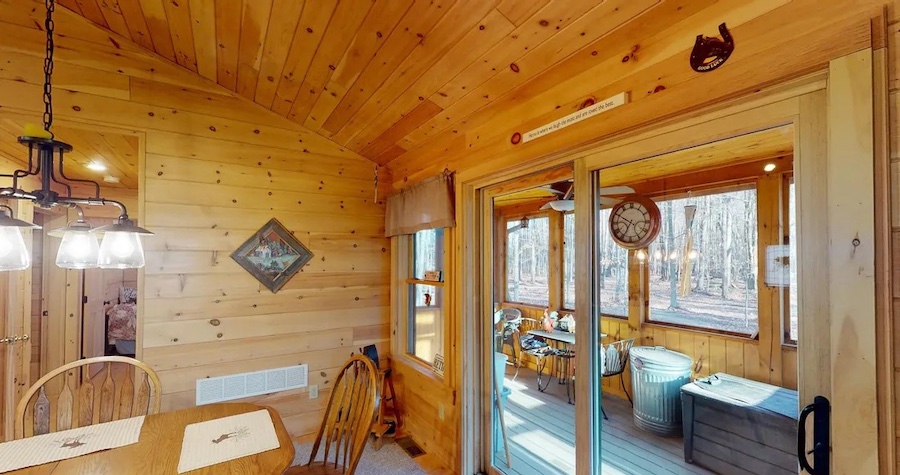 dining room and sun porch