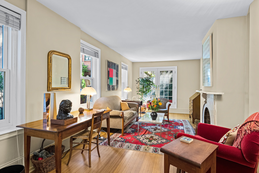 house for sale logan square modern historic townhouse living room