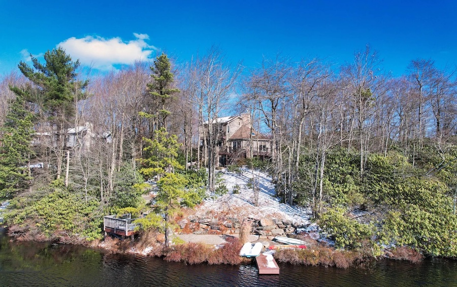 view of property from lake