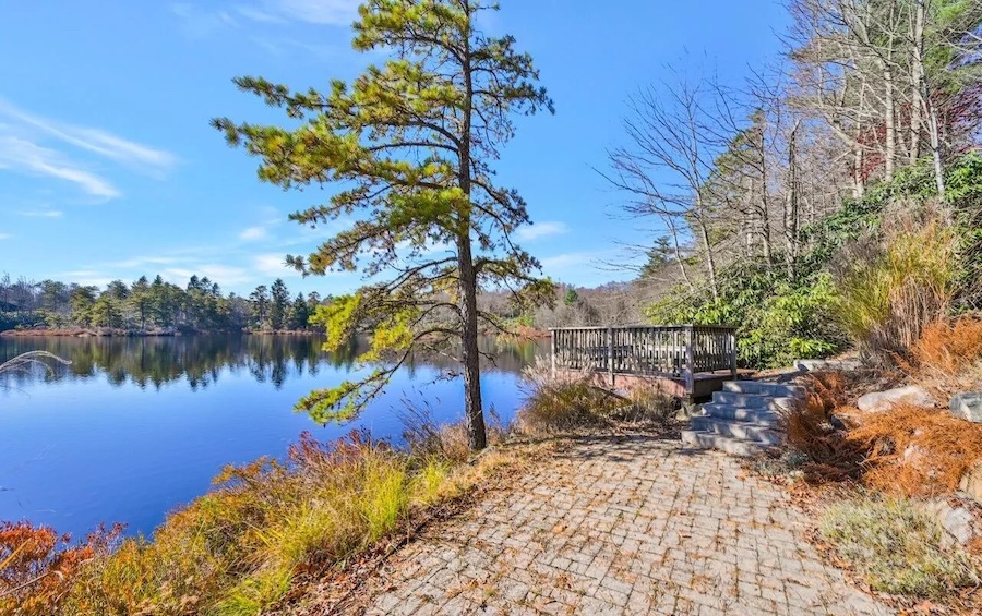 lakeside deck and patio