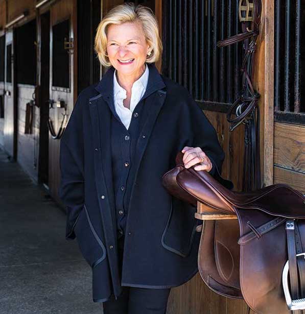 lisa scottoline at her chester county horse farm, photographed for the philly mag interview