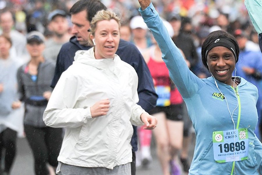 a scene from a broad street run in philadelphia