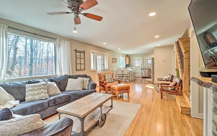 house for sale pocono pines dutch colonial main living area