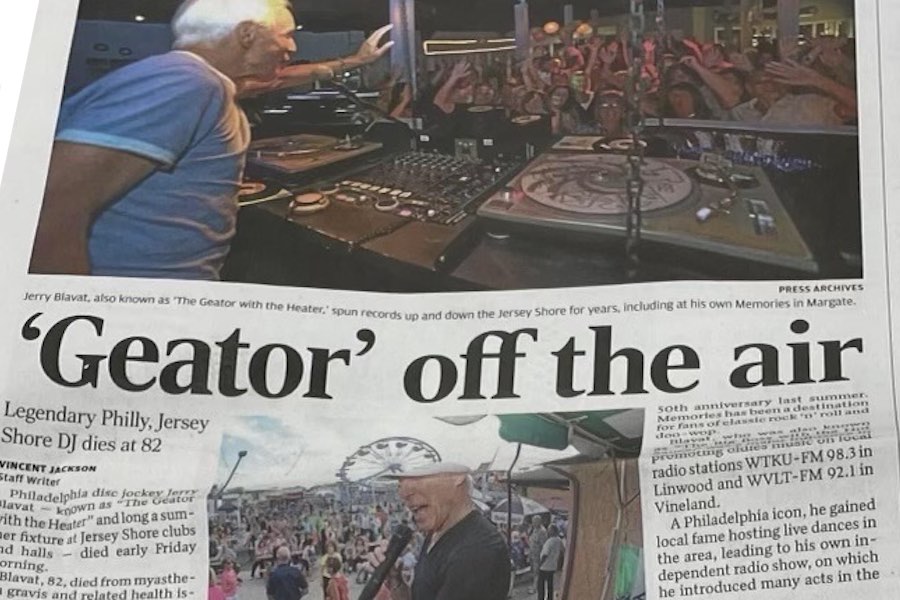 the headline on a jerry blavat obituary