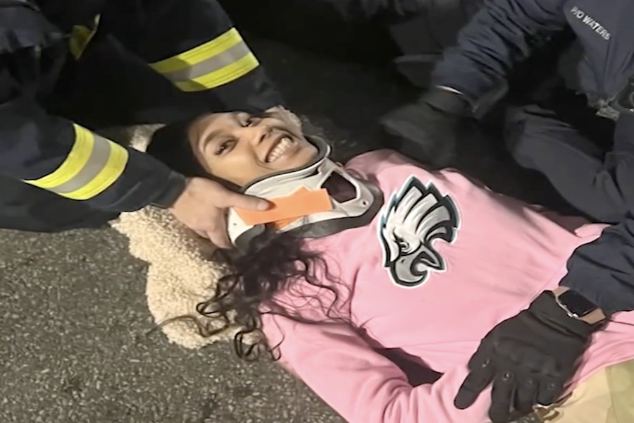 ashley marcial, the eagles fan who fell through the roof of a septa bus stop