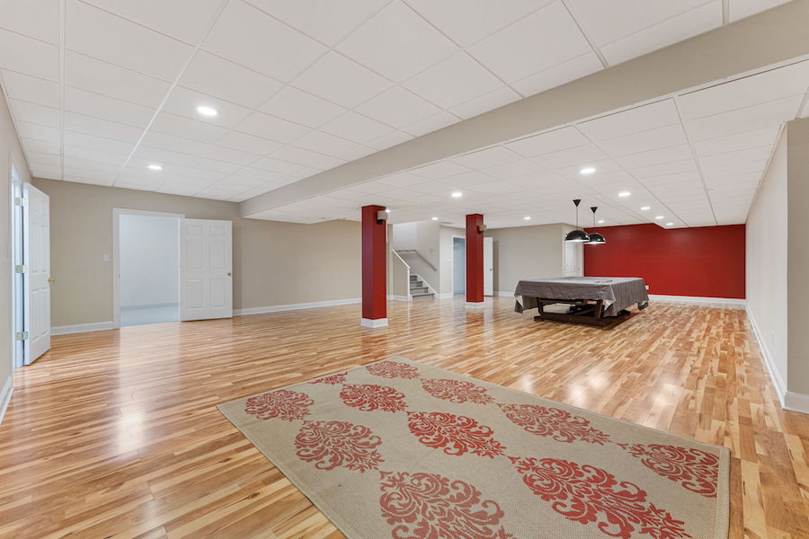 basement rec room