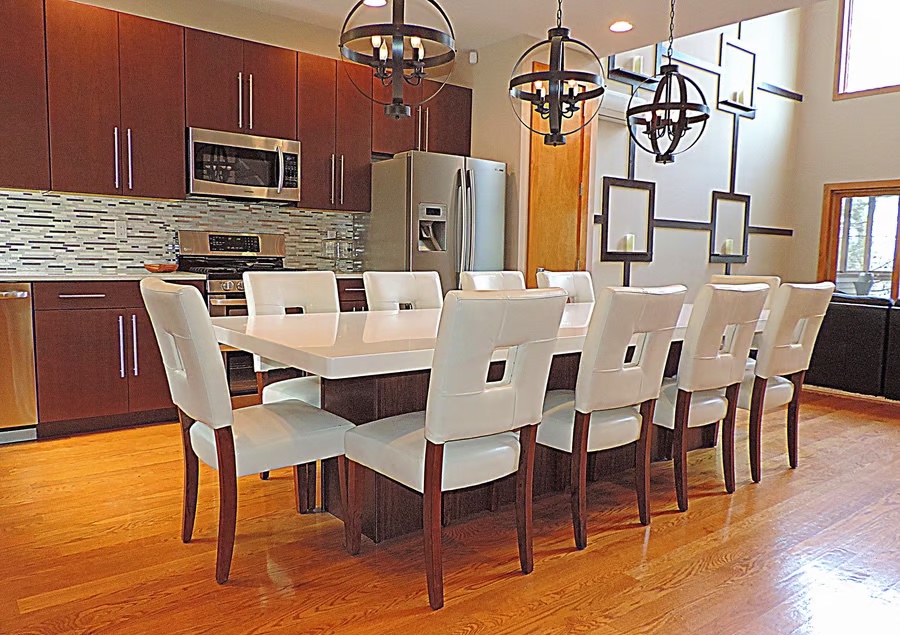 house for sale lake ariel modern dining room and kitchen