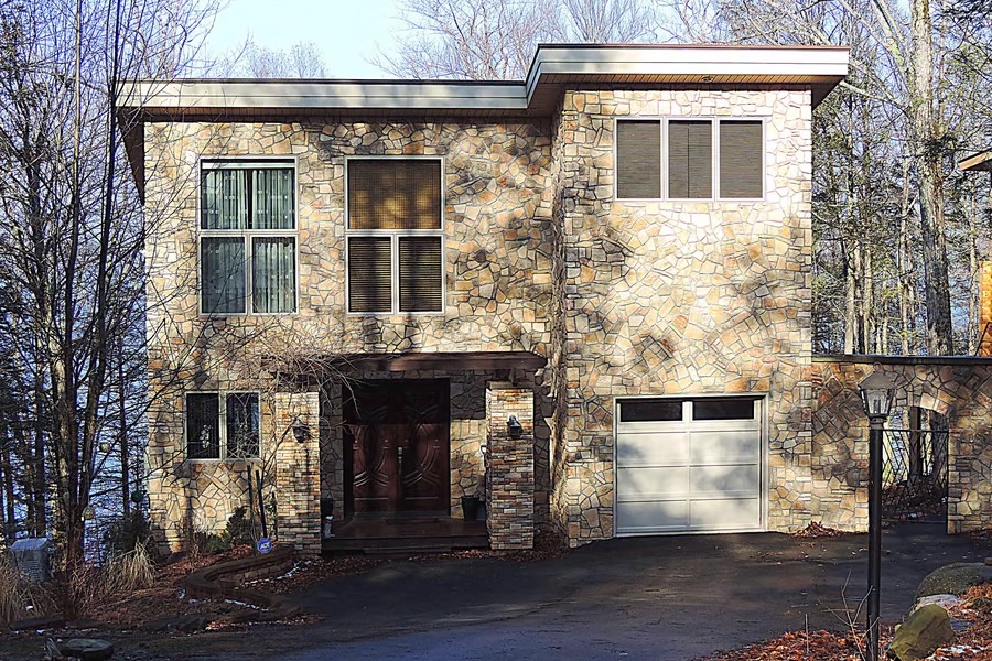 house for sale lake ariel modern exterior front
