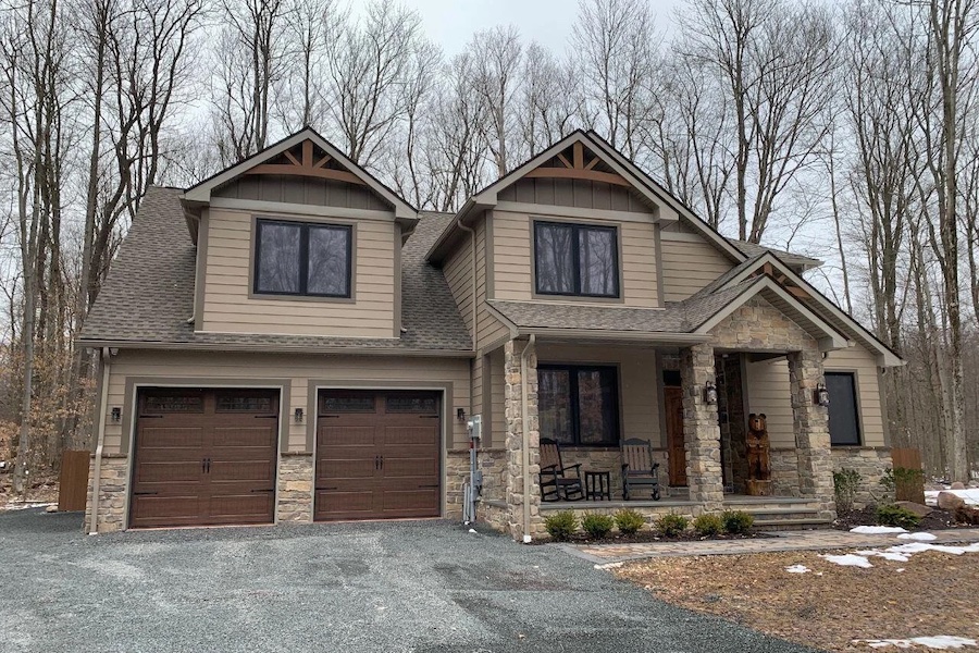 house for sale lake naomi new construction rustic exterior front