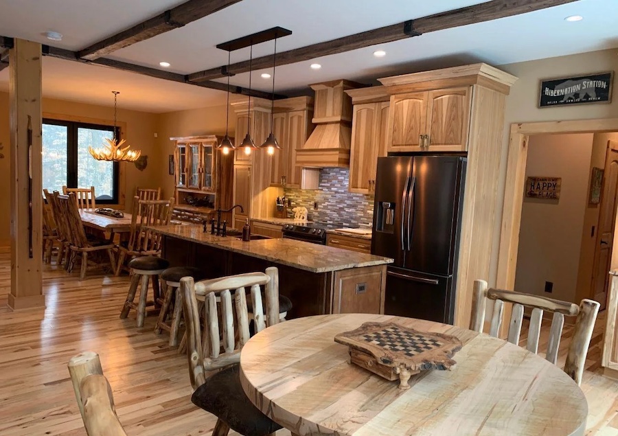 house for sale lake naomi new construction rustic kitchen