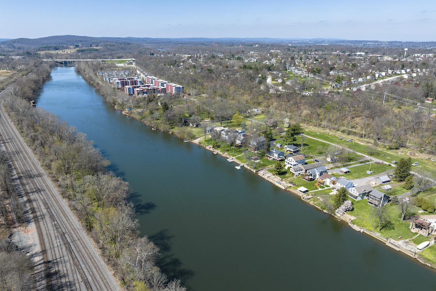 aerial view of neighborhood