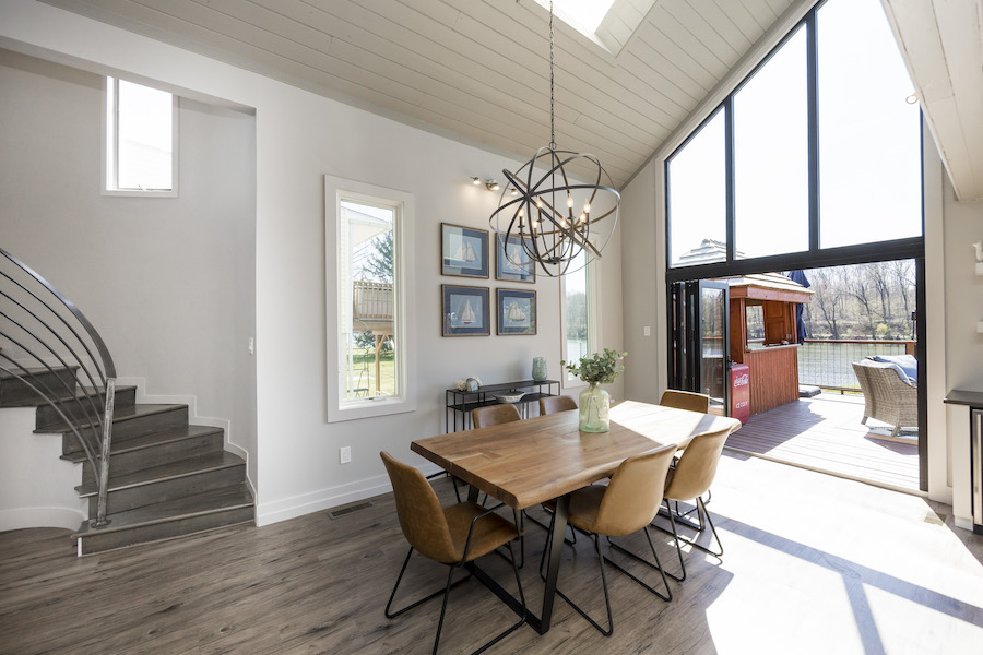 house for sale eagleville riverside contemporary dining room