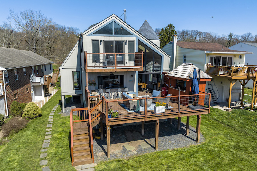 house for sale eagleville riverside contemporary exterior rear
