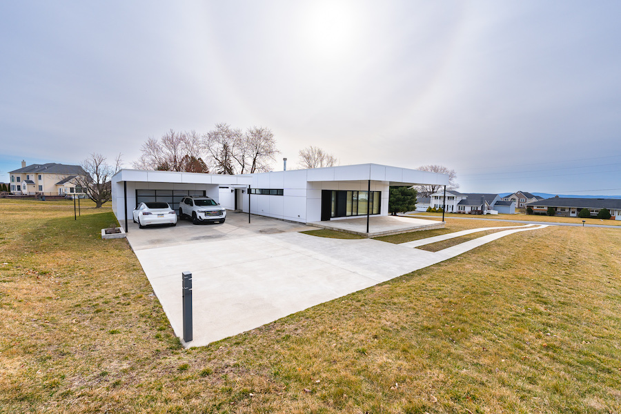 house for sale nazareth passive house main entrance and garage