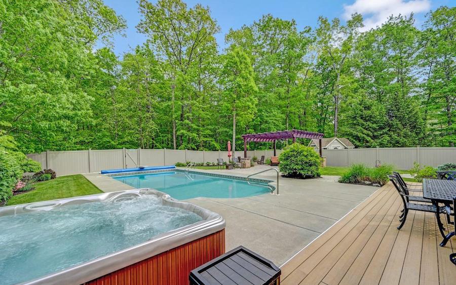 hot tub and pool