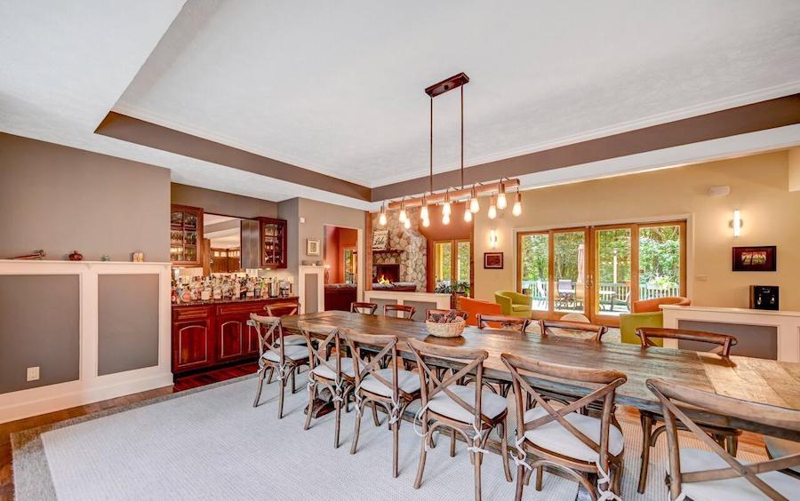 house for sale pocono pines rustic manor dining room