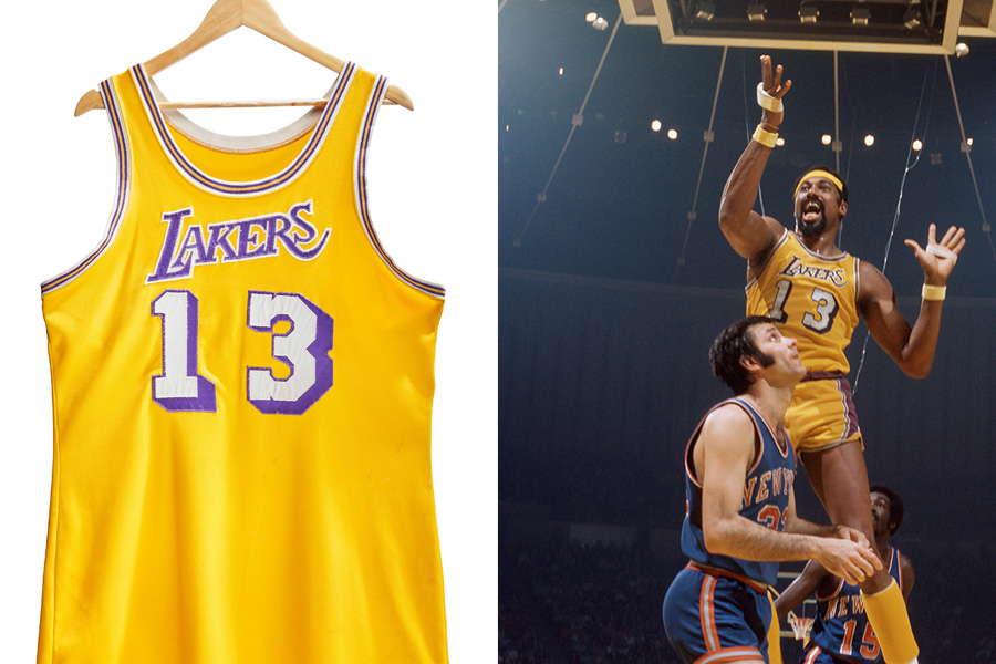 Wilt Chamberlain Signed Lakers Jersey