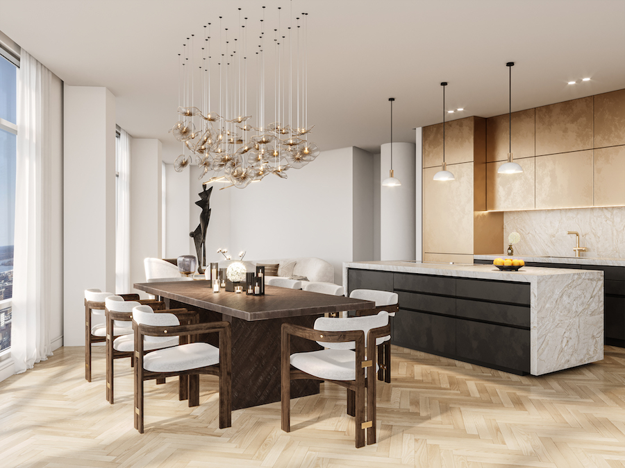 condo for sale ritz-carlton penthouse kitchen and breakfast room