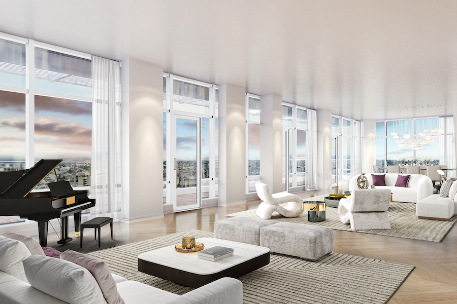 condo for sale ritz-carlton penthouse living room
