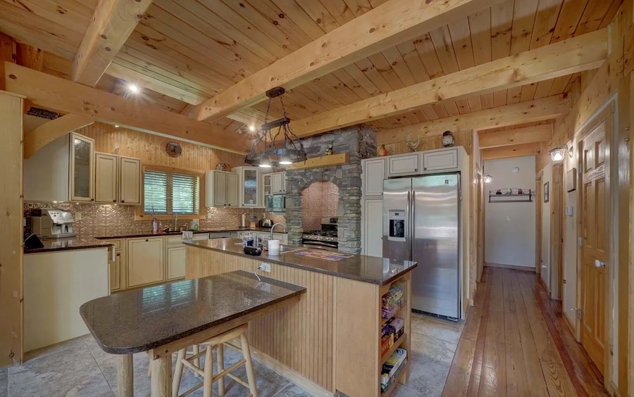 house for sale greentown contemporary log house kitchen
