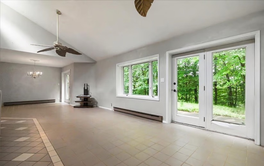 house for sale honesdale contemporry rancher living and dining rooms
