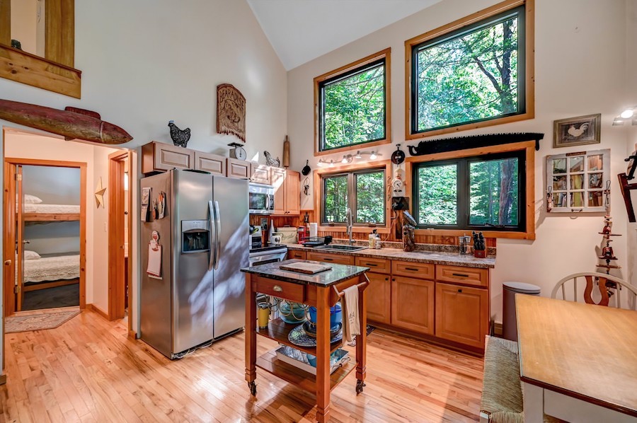 house for sale lake ariel contemporary loft kitchen