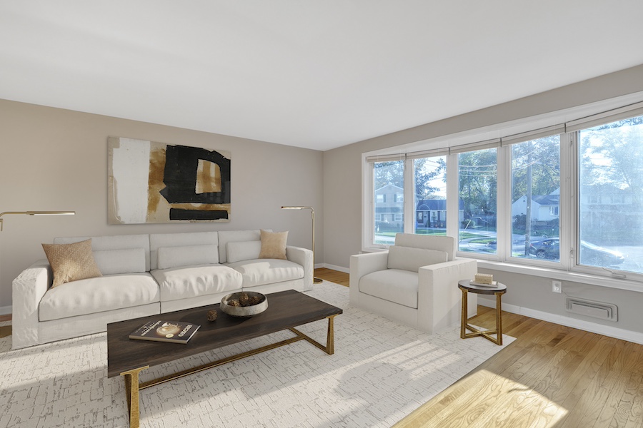house for sale cherry hill mid-century split-level living room