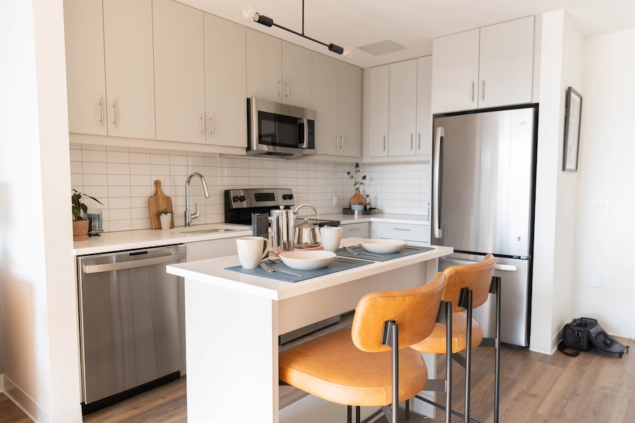 model one-bedroom kitchen