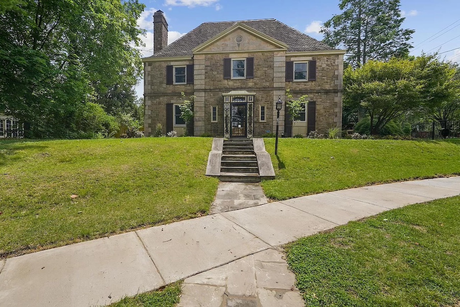 house for sale elkins park georgian revival exterior front