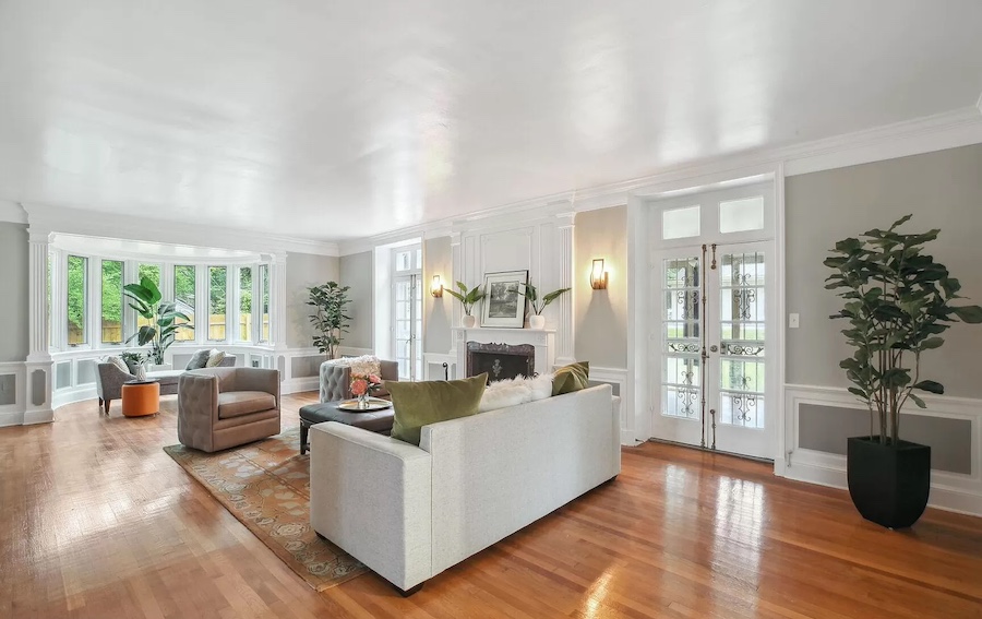 house for sale elkins park georgian revival living room