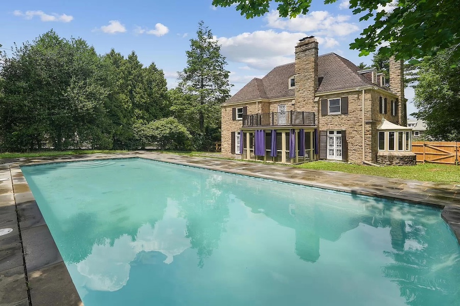 rear patio and pool