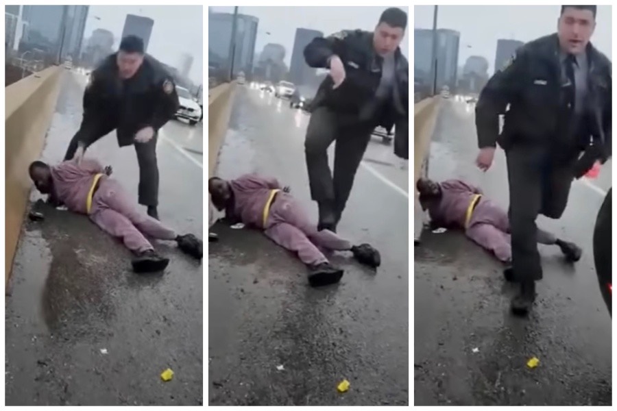 A video showing a Pennsylvania State Trooper and Darius McLean during an incident on Saturday while McClean's husband, Philadelphia official Celena Morrison, captures the footage