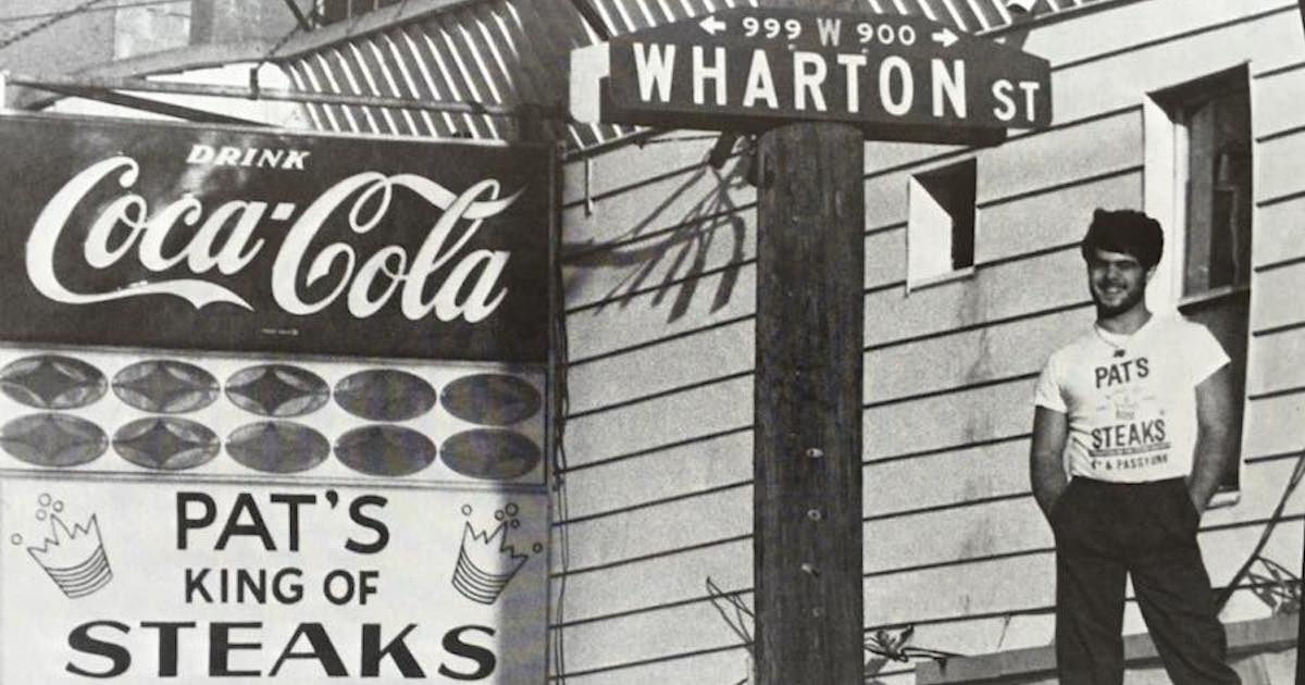 Frank Olivieri — the current owner of Pat’s Steaks in Philadelphia — standing on a roof at the cheesesteak shop in 1982. (Photo courtesy Frank Olivieri/Pat's Steaks)