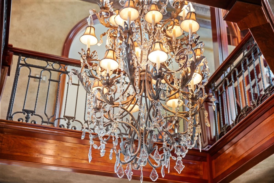 house for sale pipersville hilltop mansion front foyer chandelier