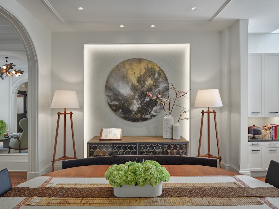 rittenhouse square townhouse makeover detail of dining room