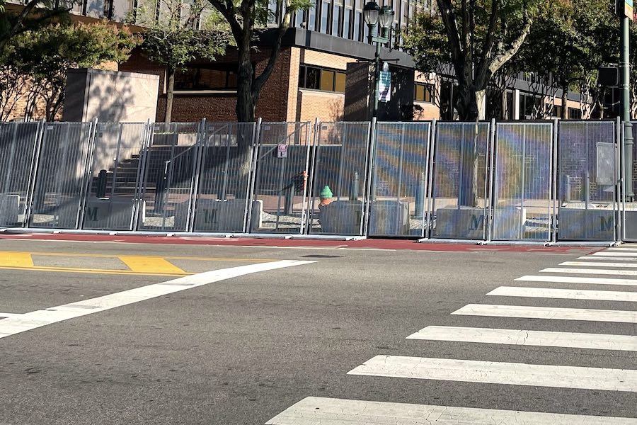 Security barricades have sprung up in Philadelphia ahead of Tuesday night's presidential debate with Vice President Kamala Harris and Donald Trump