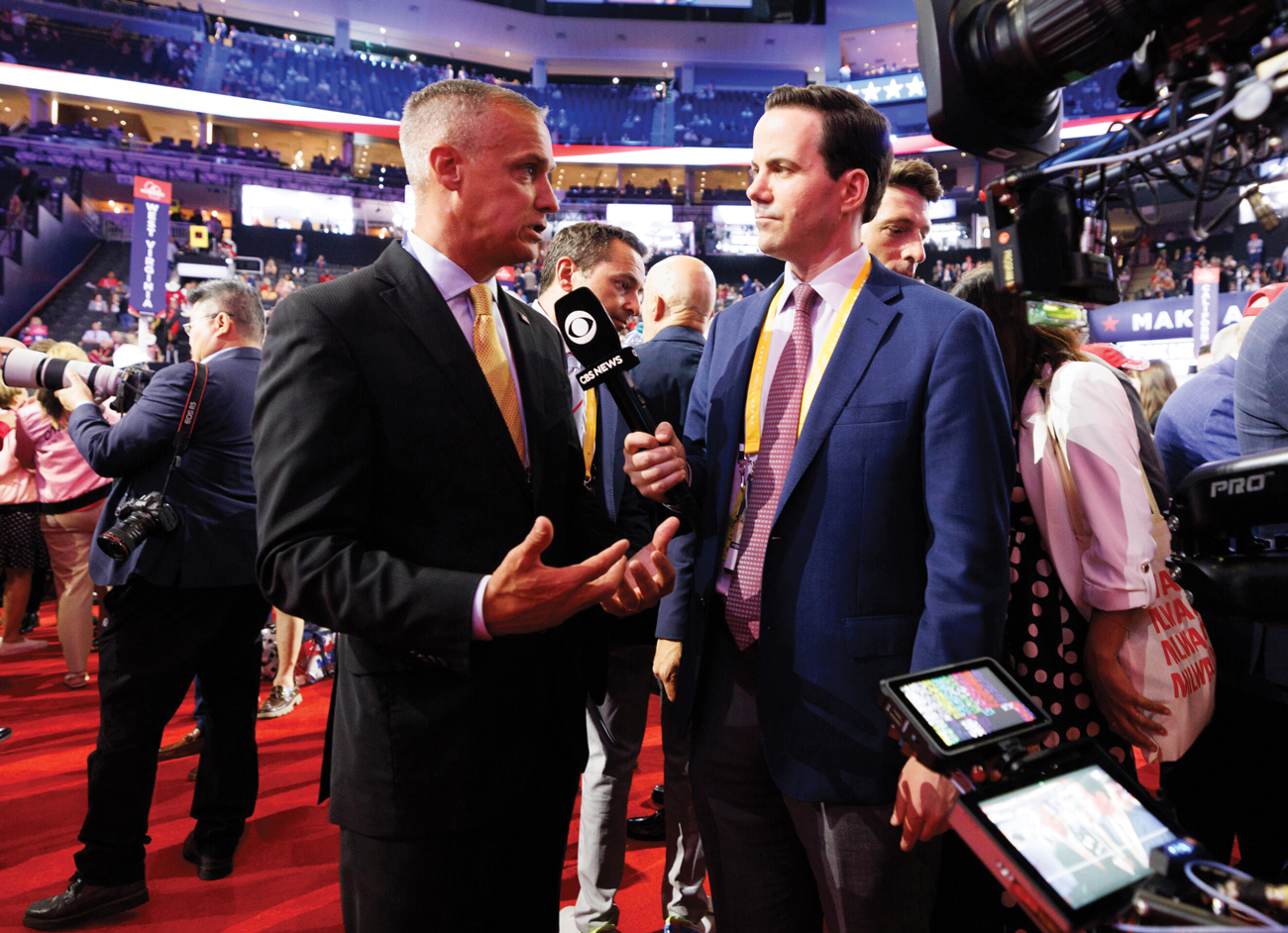 Robert Costa at the Republican National Convention in Milwaukee in July 2024