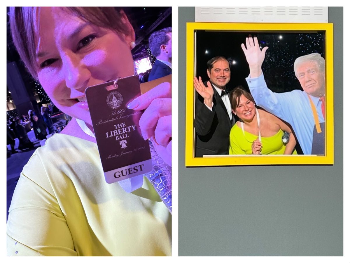 Delco resident Michelle Mattus enjoying Inauguration Day festivities in Washington, D.C. 