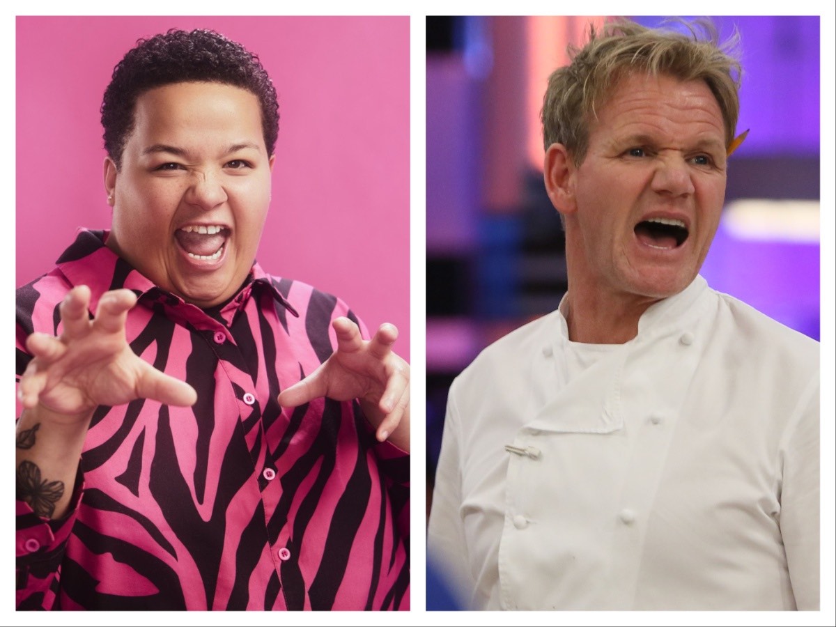 Kyle Timpson, the Philadelphia chef who is the new winner of Gordon Ramsay's <em>Hell's Kitchen</em> / Kyle Timpson photograph by Stevie Chris / Hell's Kitchen host Gordon Ramsay photo via Getty Images