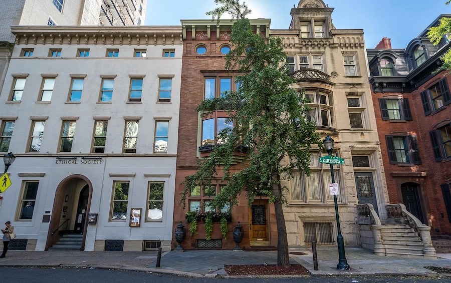 house for sale rittenhouse square modern classic townhouse exterior front