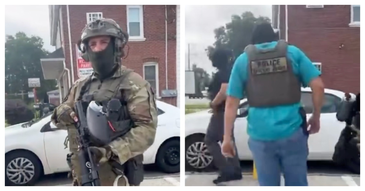 ICE agents conduct a raid near Norristown on Wednesday