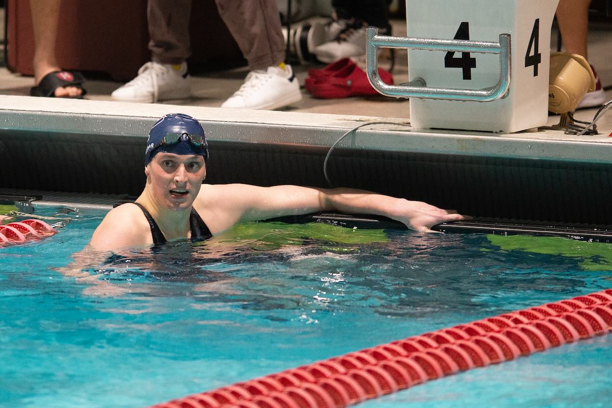 Transgender swimmer Lia Thomas, when she was swimming for the University of Pennsylvania in 2022